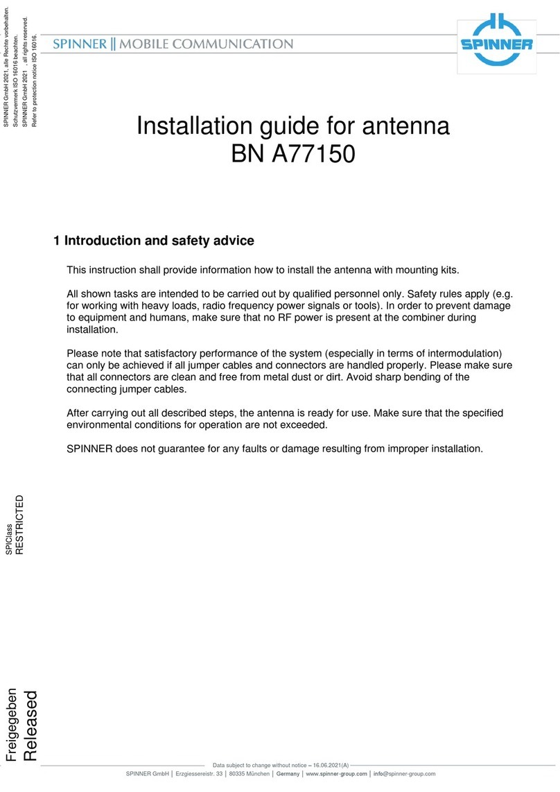 Spinner BN A77150 User manual
