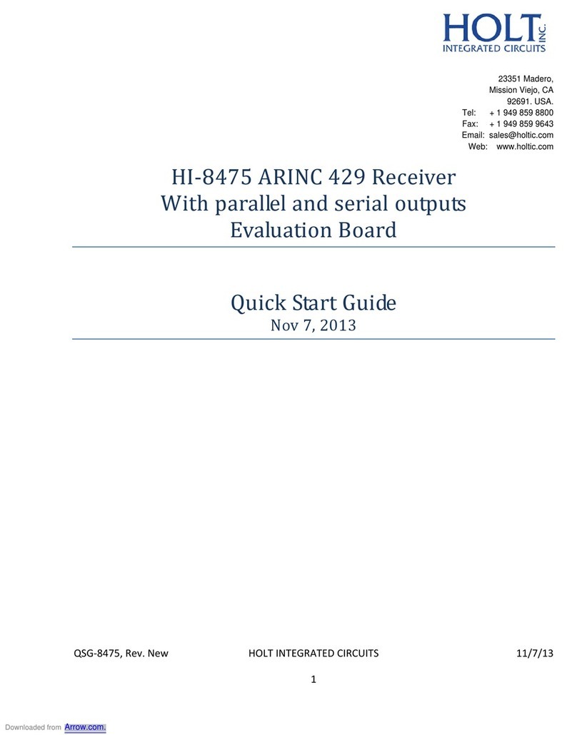 HOLT HI-8475 ARINC 429 User manual