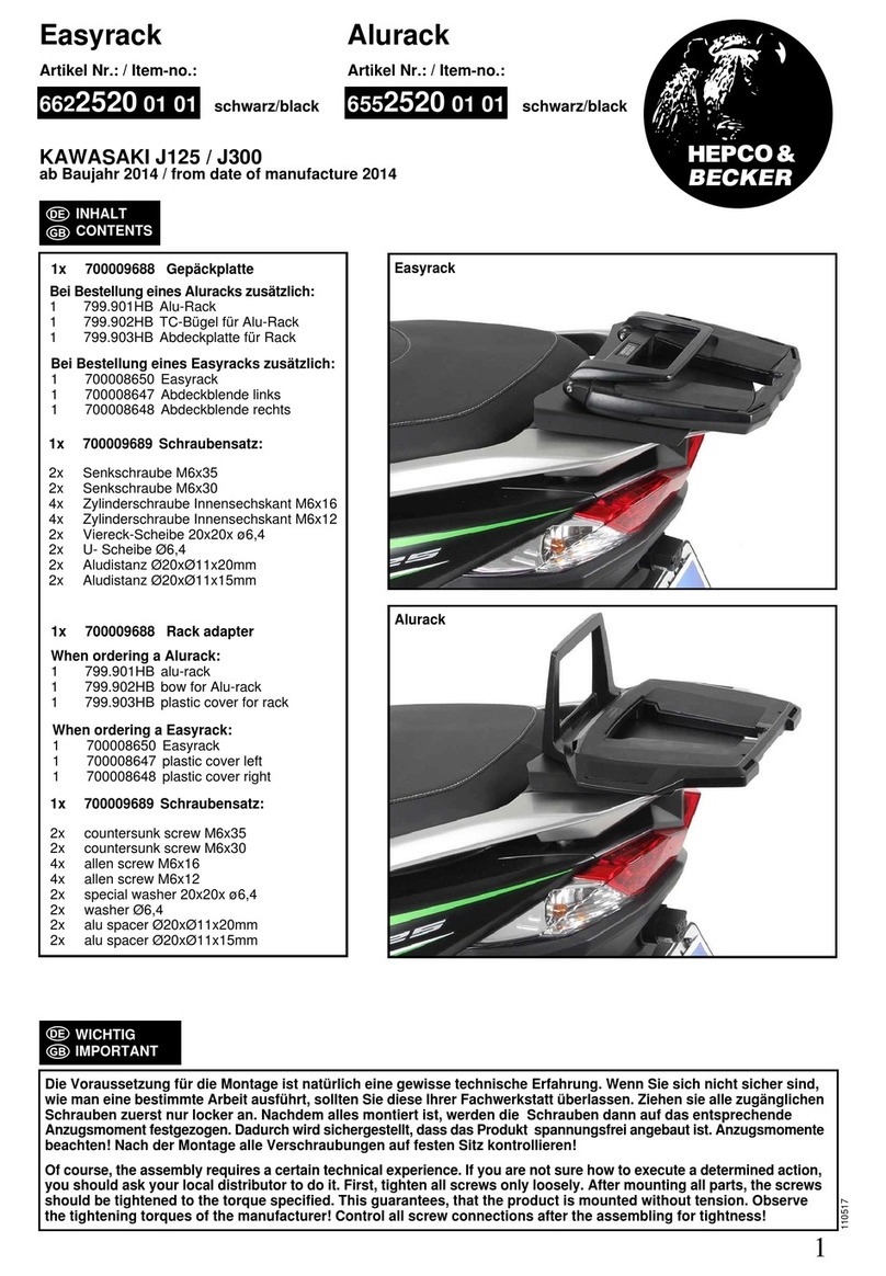hepco & becker Easyrack 6622520 01 01 User manual hepco & becker Easyrack 6622520 01 01 User manual