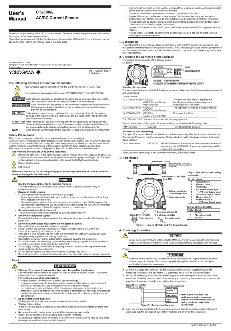 YOKOGAWA CT2000A user manual
