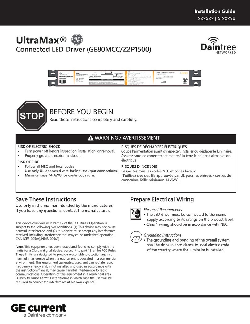 Daintree GE Current UltraMax GED80MCC/Z2P1500 User manual