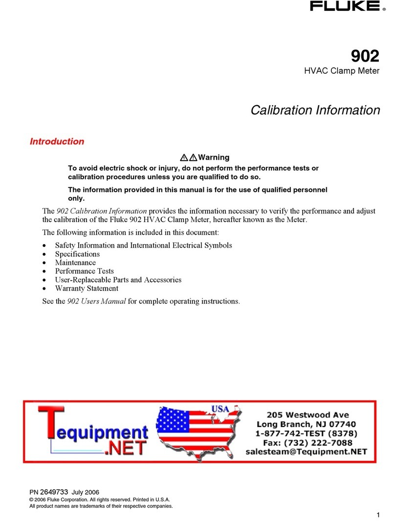Fluke 902 Use and care manual Fluke 902 Use and care manual