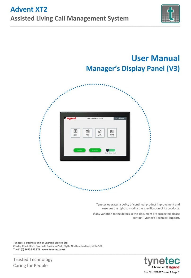 LEGRAND Tynetec Advent XT2 User manual