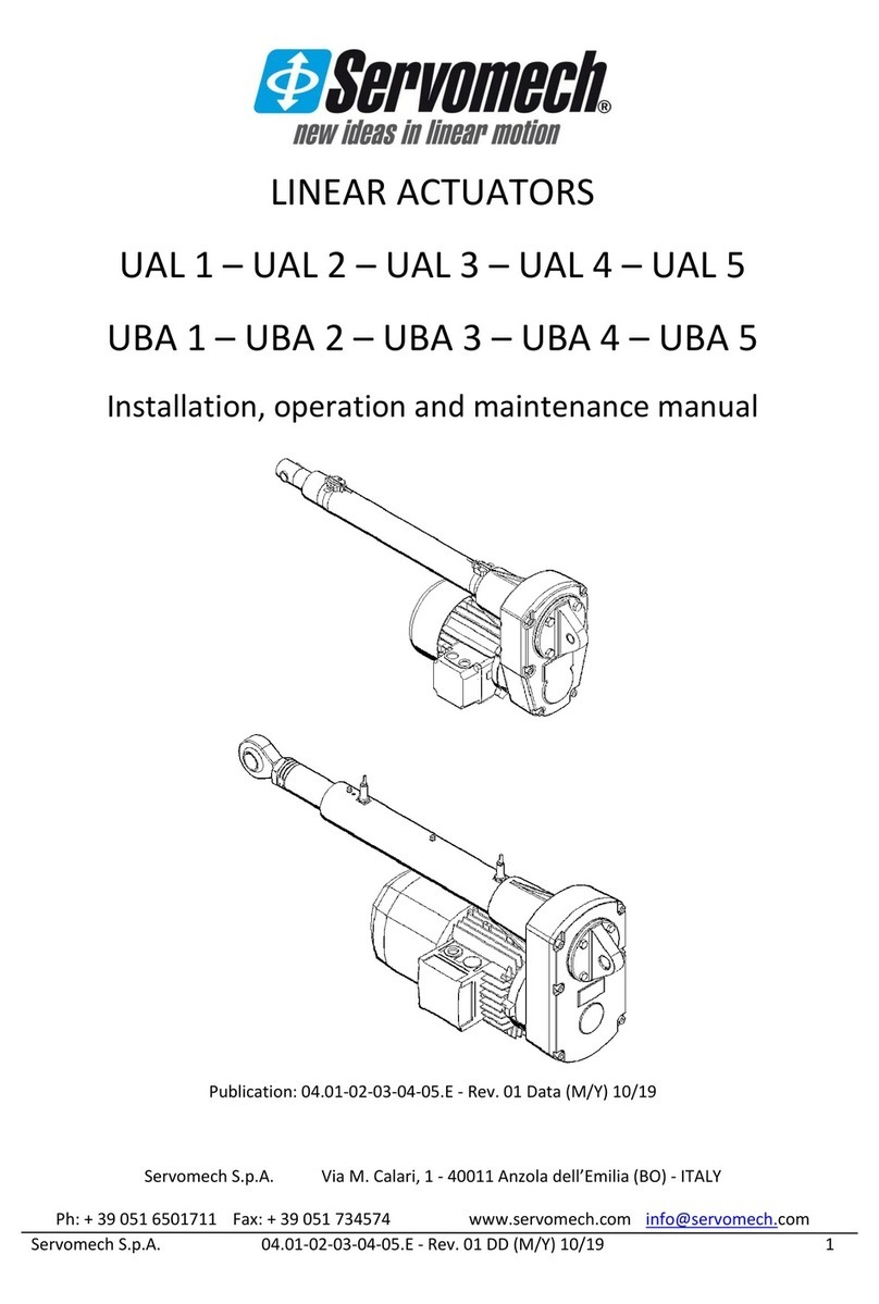 Servomech UAL 1 Installation, operation and maintenance manual