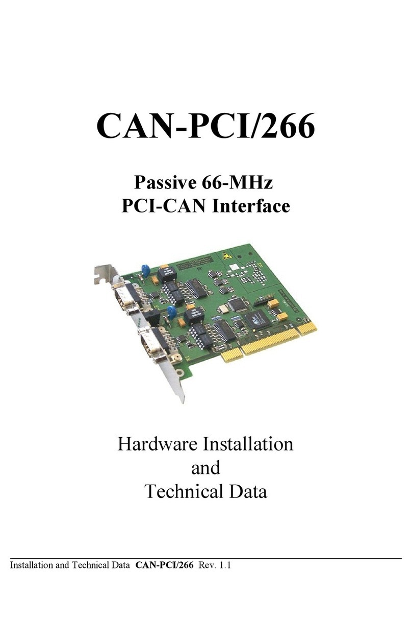 ESD electronic CAN-PCI/266 Hardware installation and technical data
