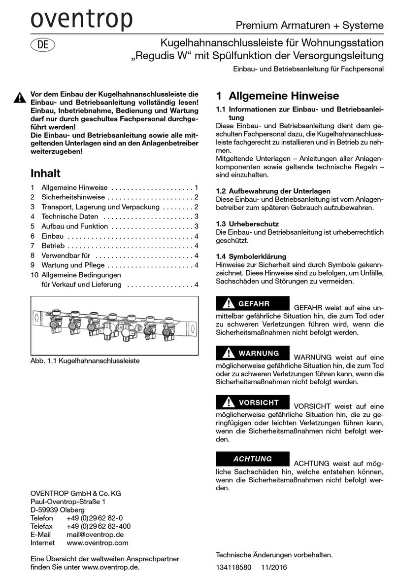 oventrop Regudis W Installation and operating instructions