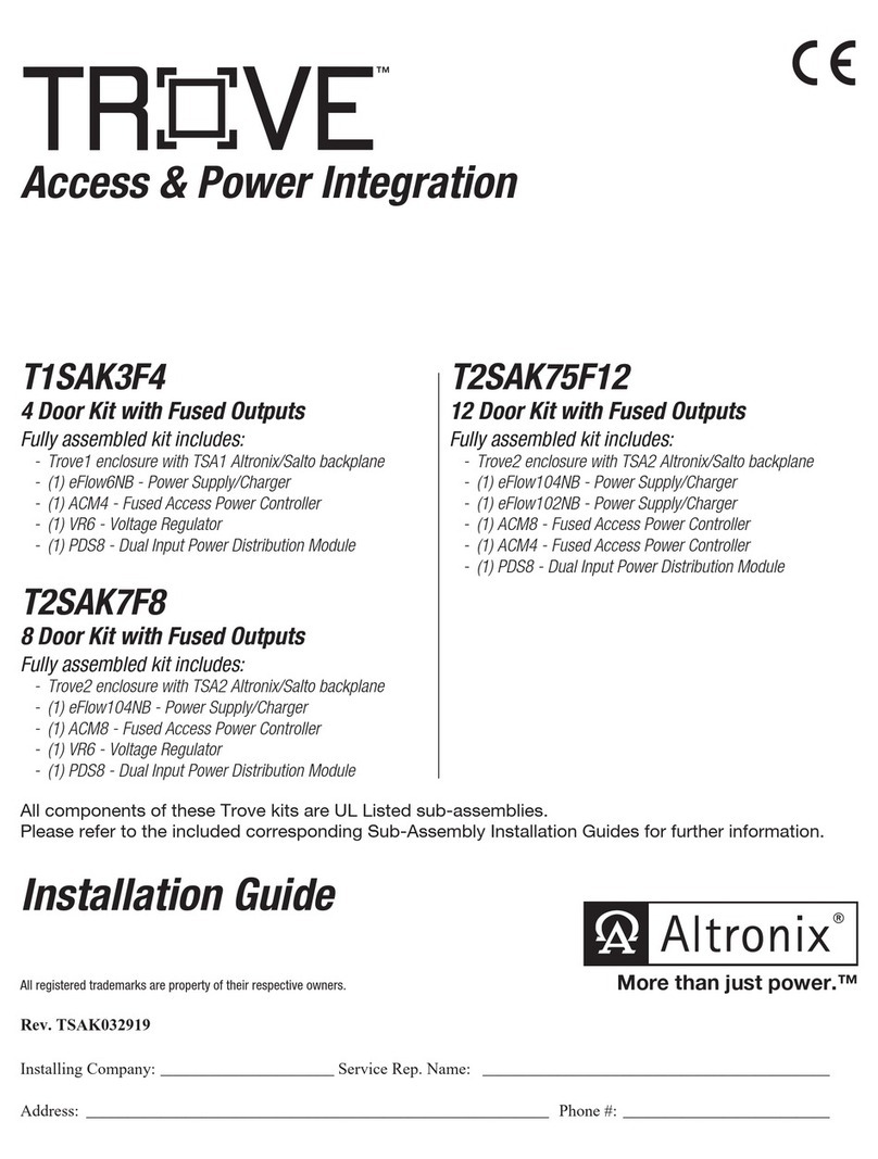Altronix Trove T1SAK3F4 User manual