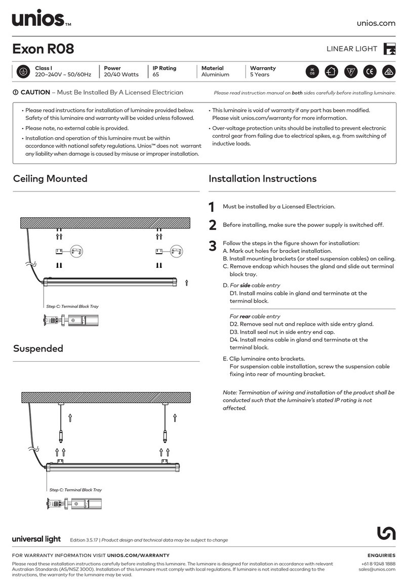 unios Exon R08 Operator's manual