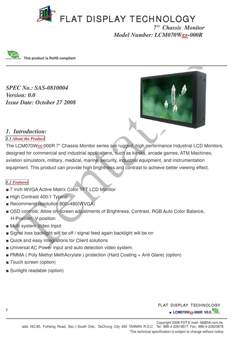 FDT LCM070W 000R Series User manual