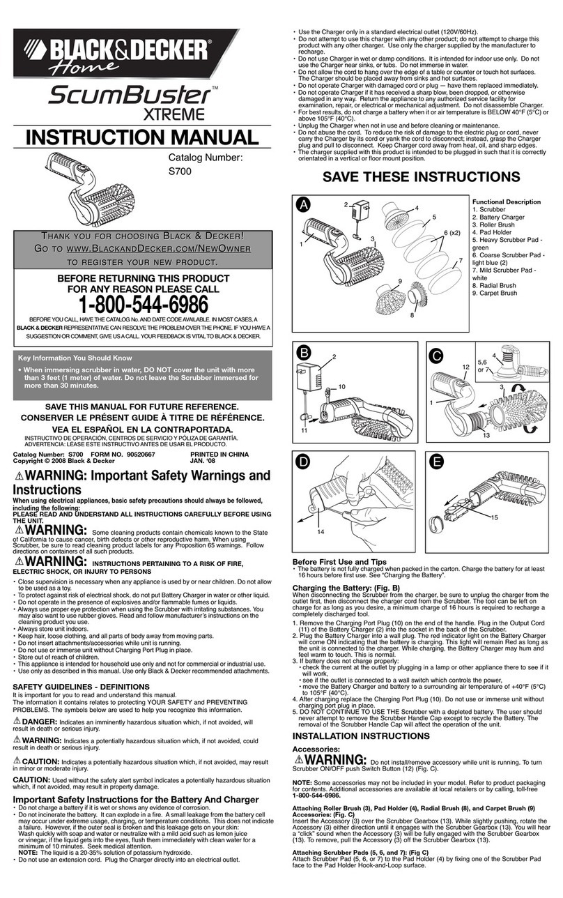 Black & Decker ScumBuster XTREME S700 User manual
