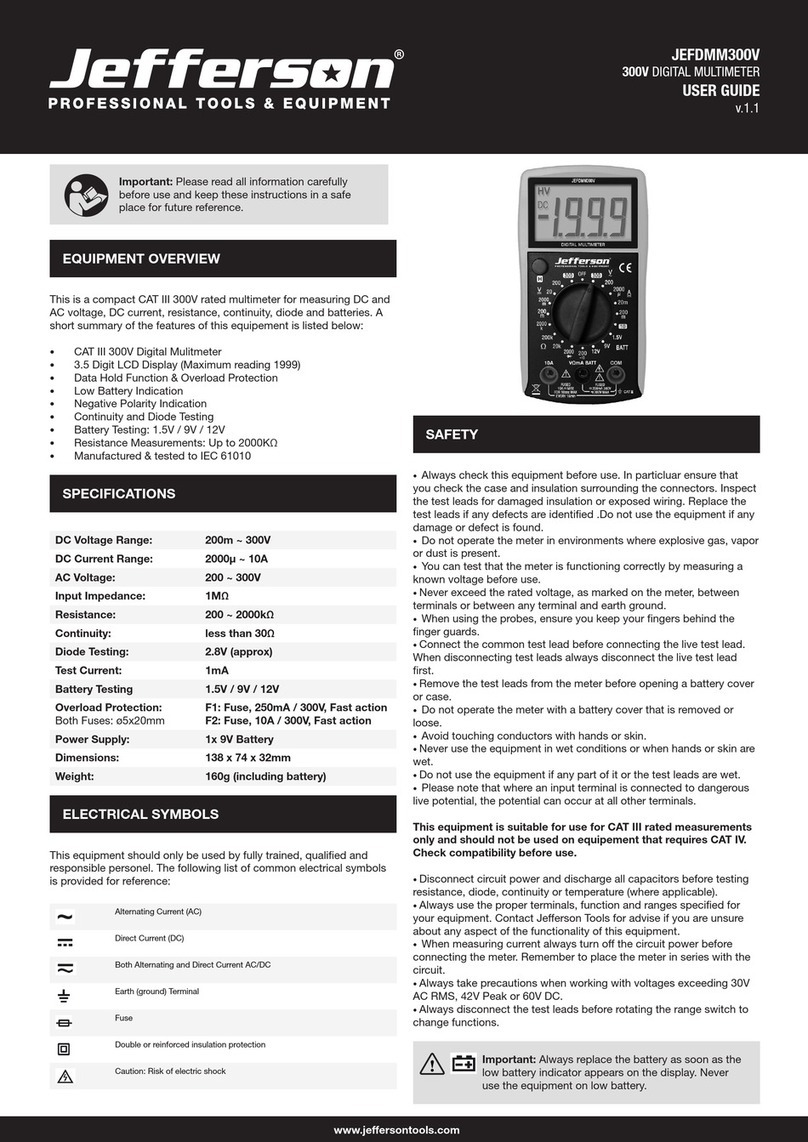 Jefferson JEFDMM300V user guide