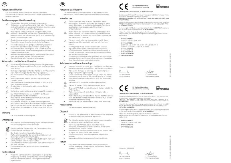 WEHRLE WECOUNT MTK-OZM Quick Guide For Installation