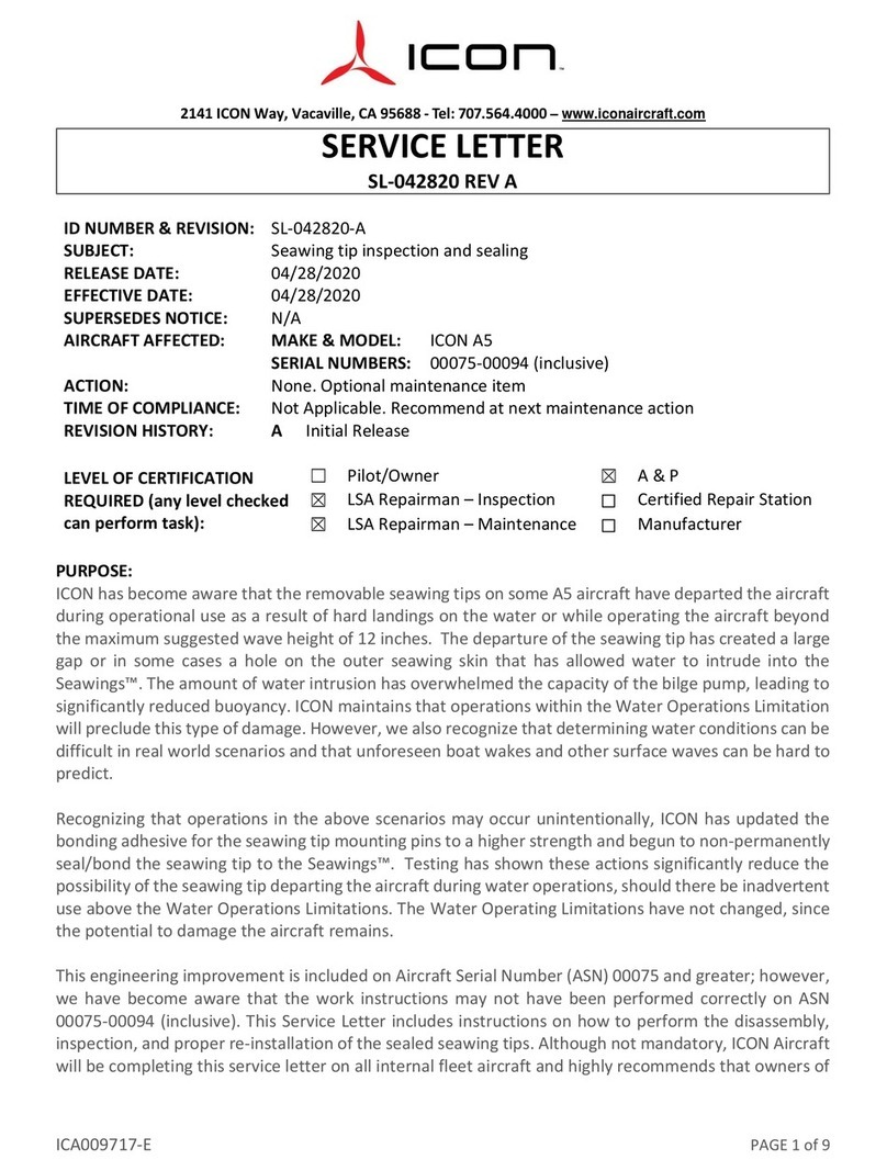 ICON A5 Service Letter