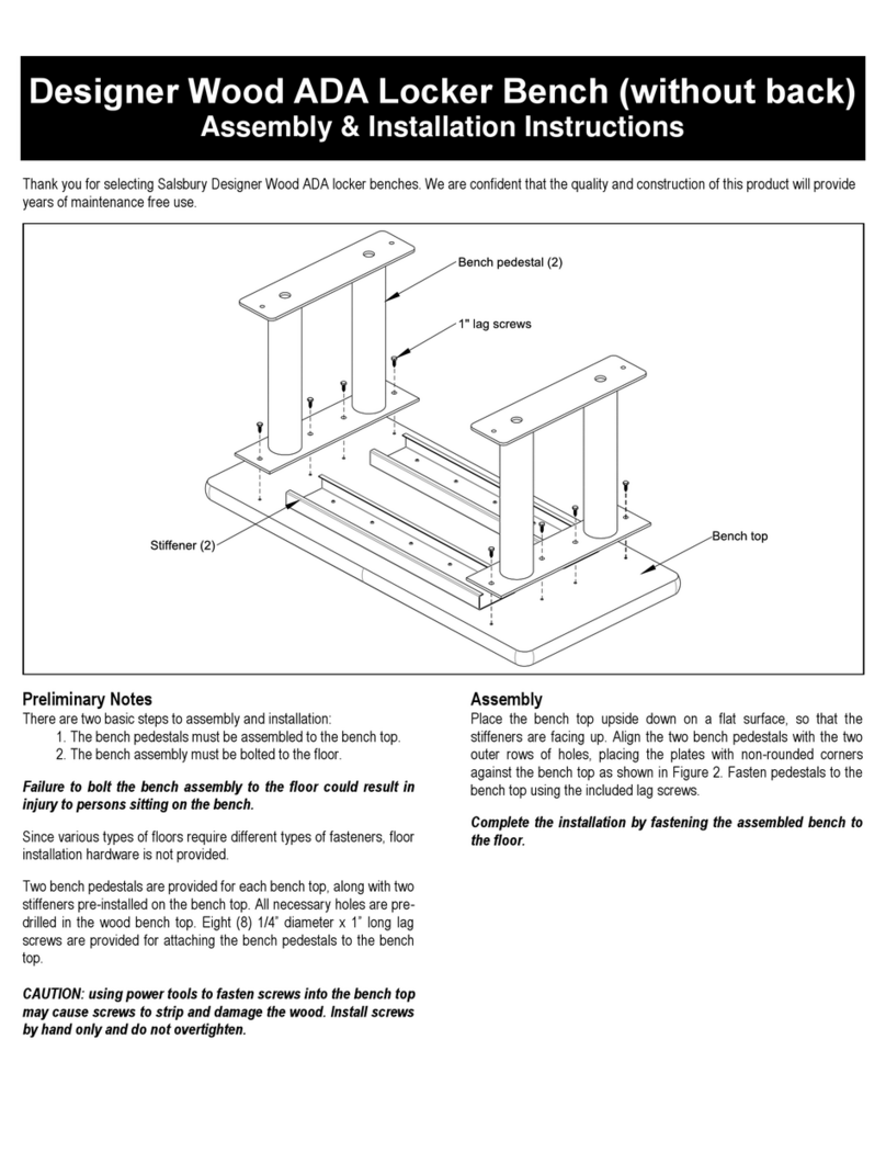 Salsbury Industries Designer Wood 77781D-ADA Series Assembly/installation instructions