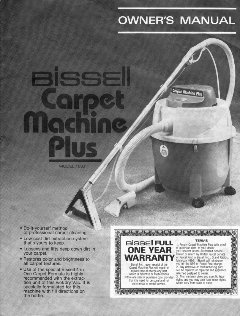 Bissell Carpet Machine Plus owner's manual
