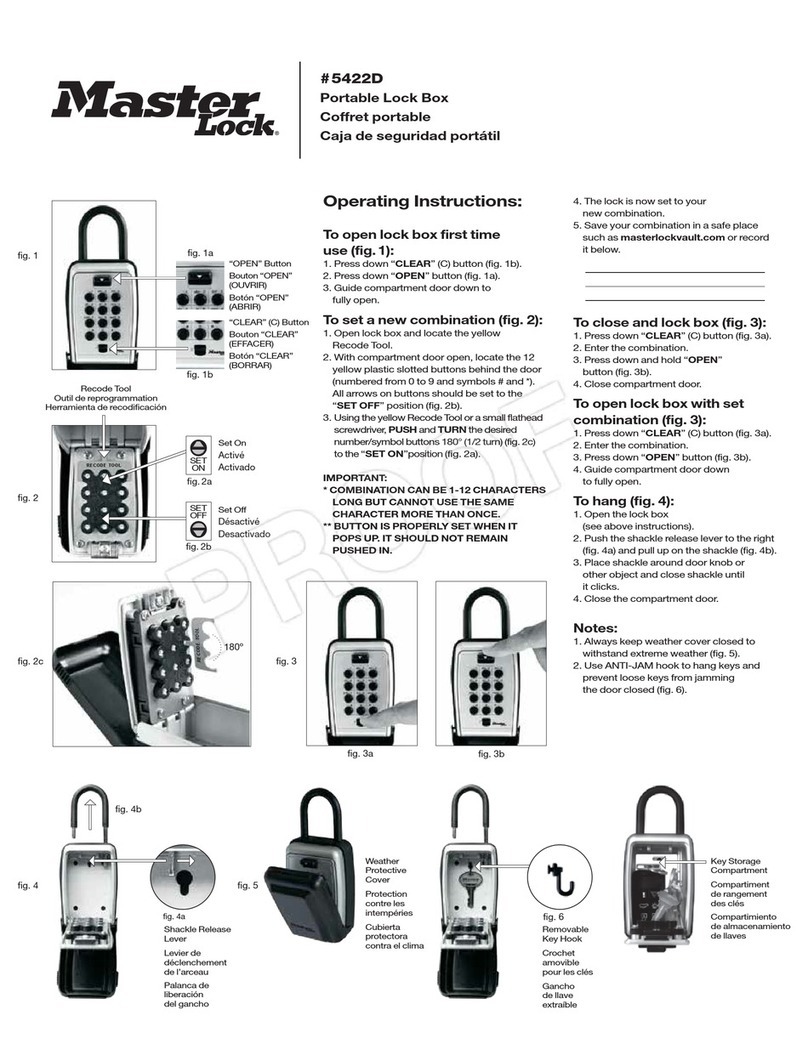 Masterlock master lock User manual