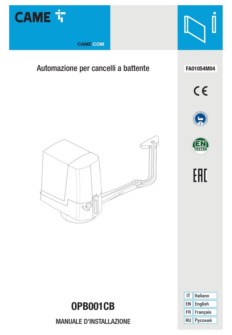 CAME OPB001CB User manual