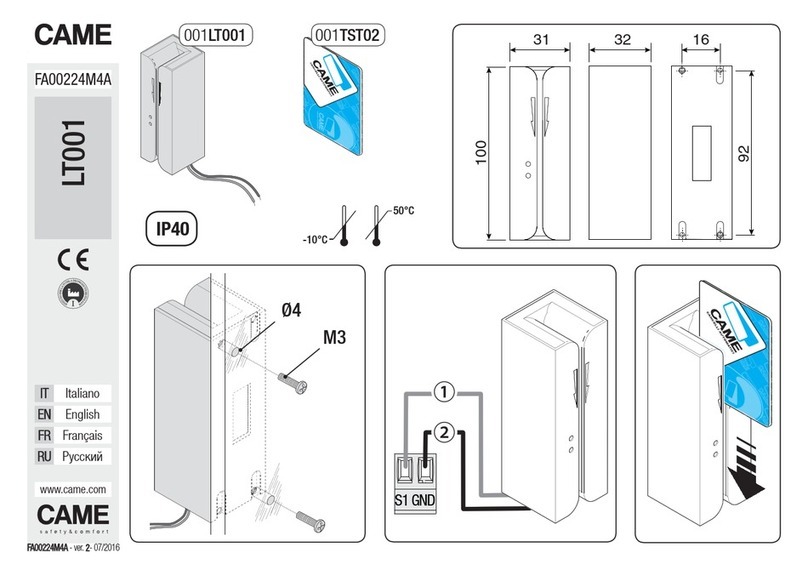 CAME LT001 quick guide