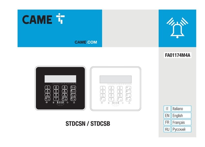 CAME STDCSN User manual