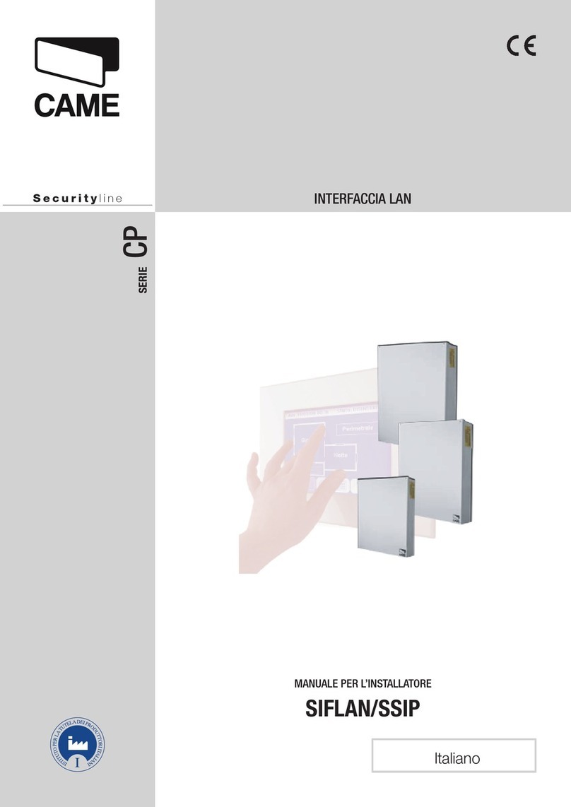 CAME Security line CP Series Installer manual