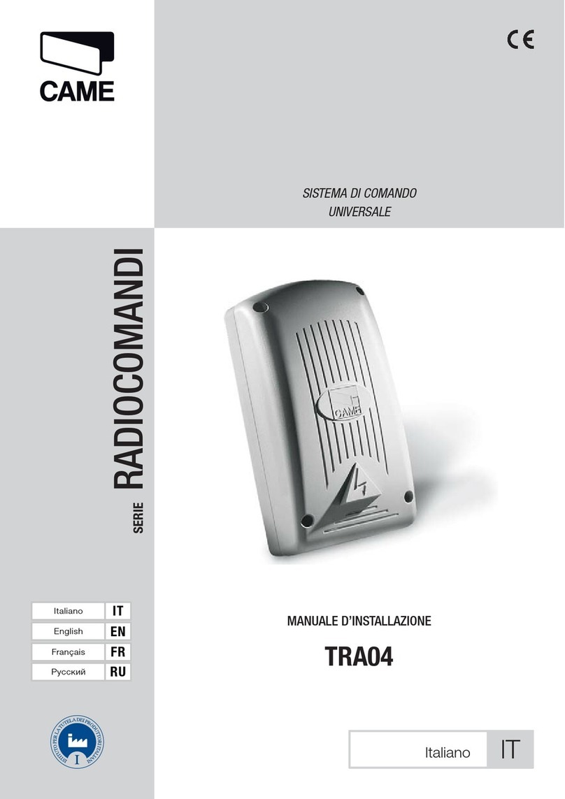 CAME RADIO COMMANDS Series User manual