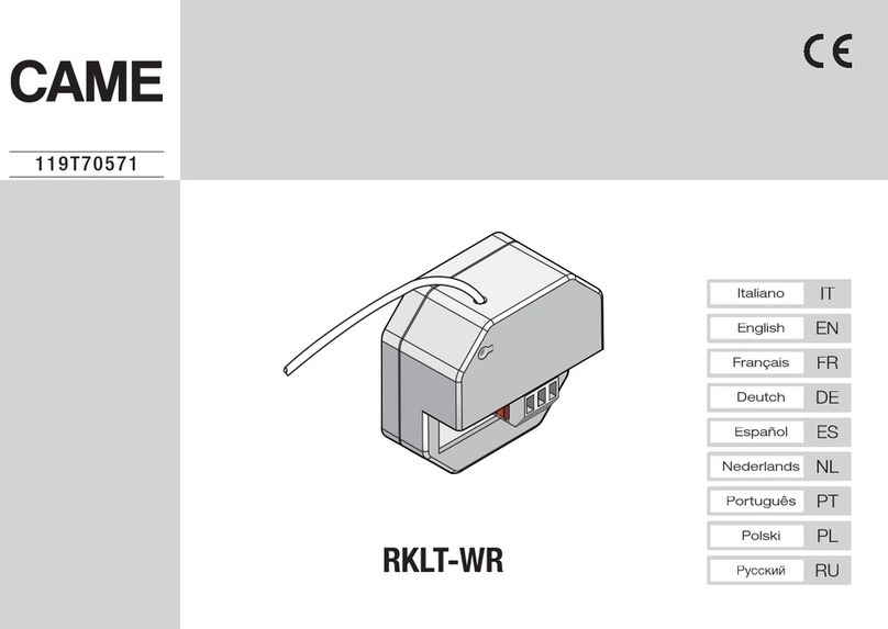 CAME RKLT-WR manual