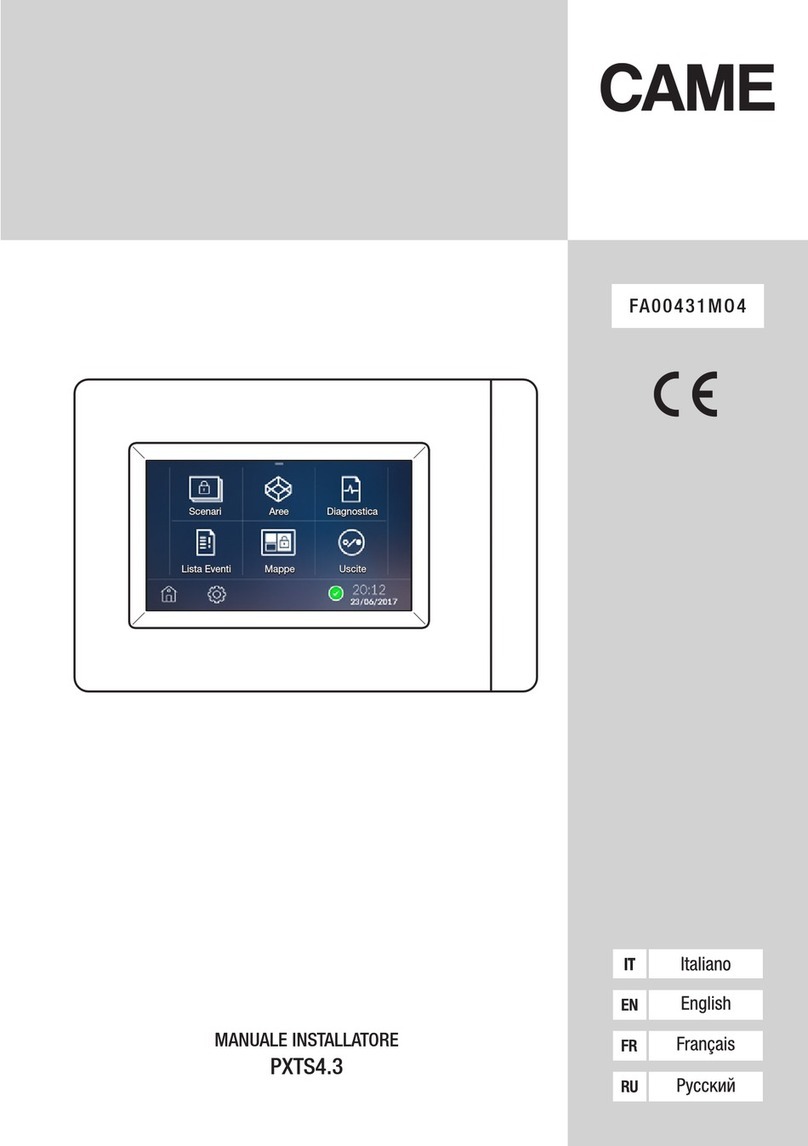 CAME PXTS4.3 User guide