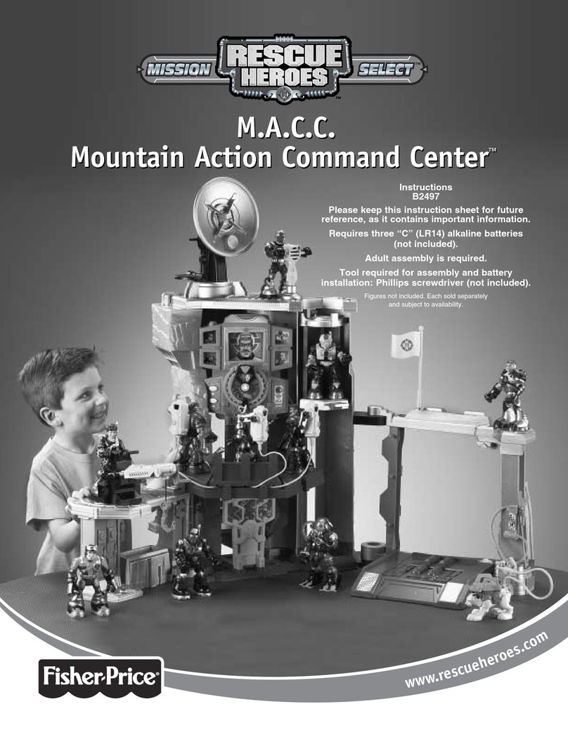 Fisher-Price Mountain Action Command Center MISSION SELECT RESCUE HEROES... instruction sheet Fisher-Price Mountain Action Command Center MISSION SELECT RESCUE HEROES... instruction sheet