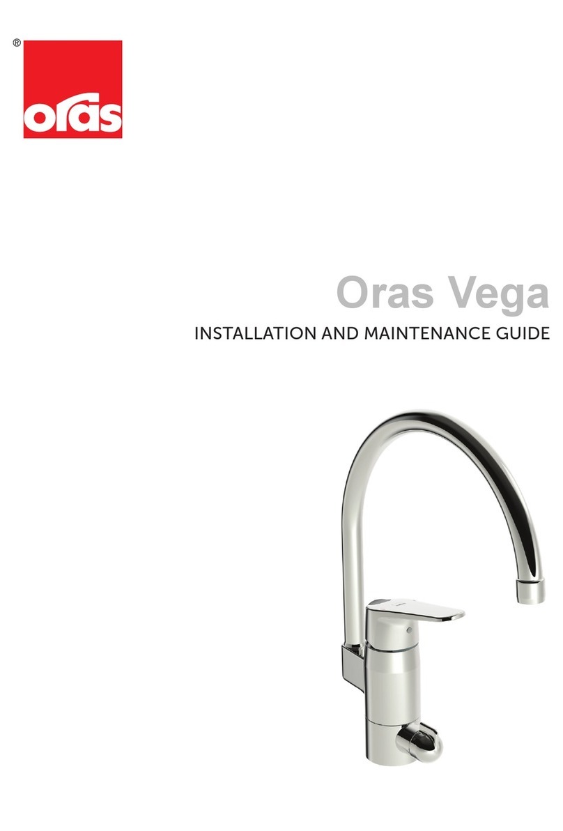 Oras Vega 1820G Installation and maintenance guide