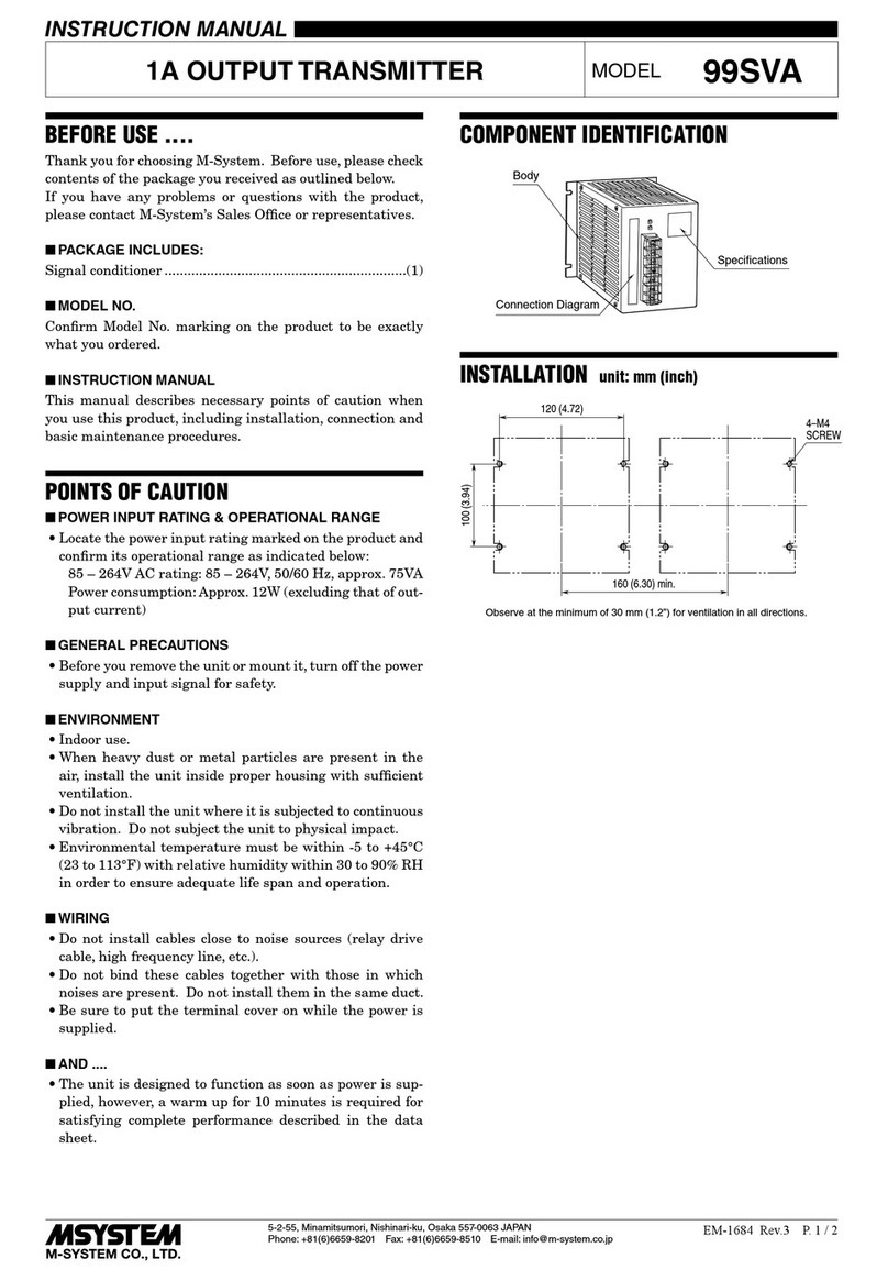M-system 99SVA User manual
