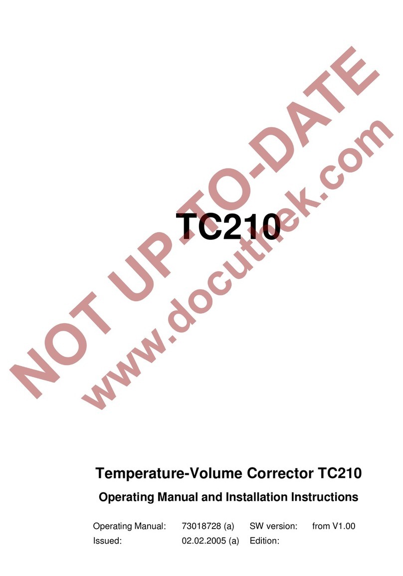 Elster TC210 Operating Manual and Installation Instructions