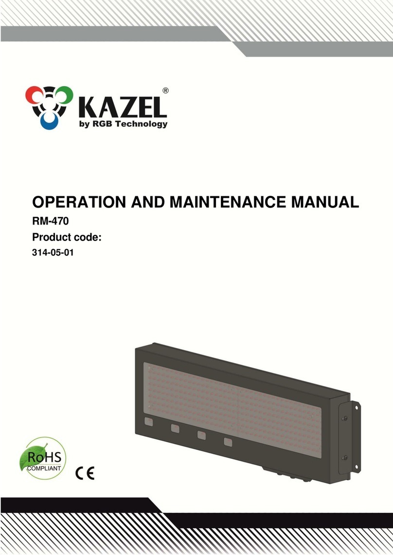 RGB Technology Kazel RM-470 Operation and maintenance manual