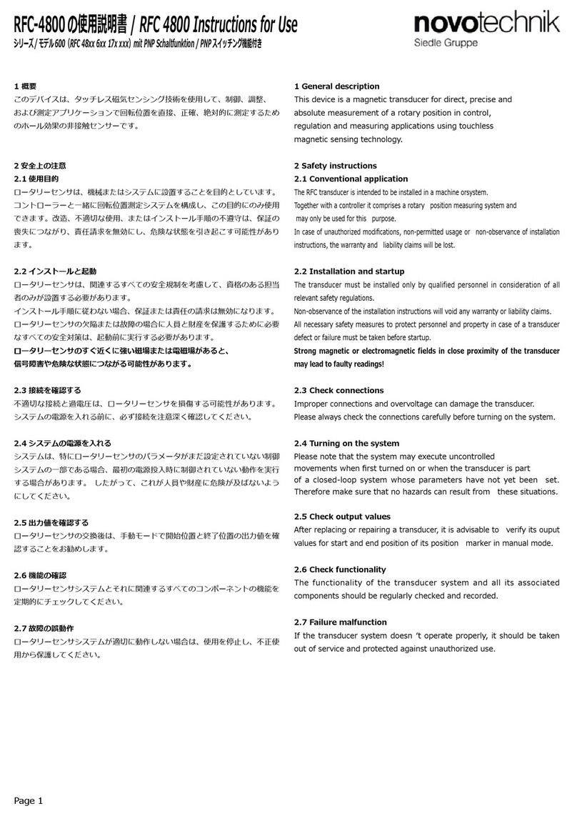 novotechnik 4800-R Instructions for use
