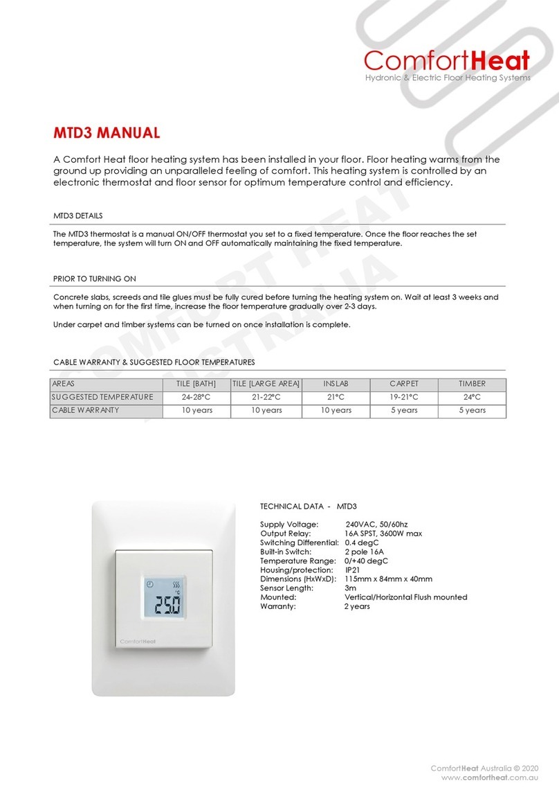 ComfortHeat MTD3 manual