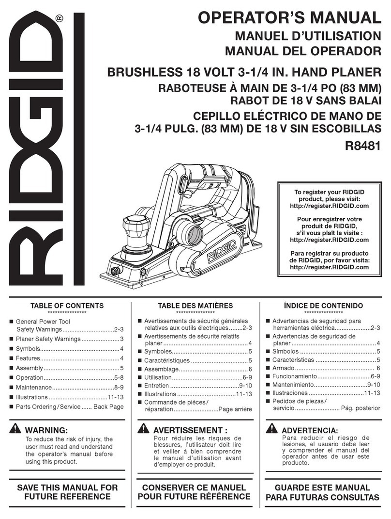 RIDGID R8481 Operator's manual