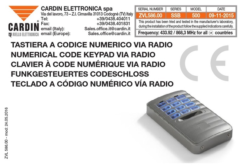 Cardin Elettronica SSB Series instructions