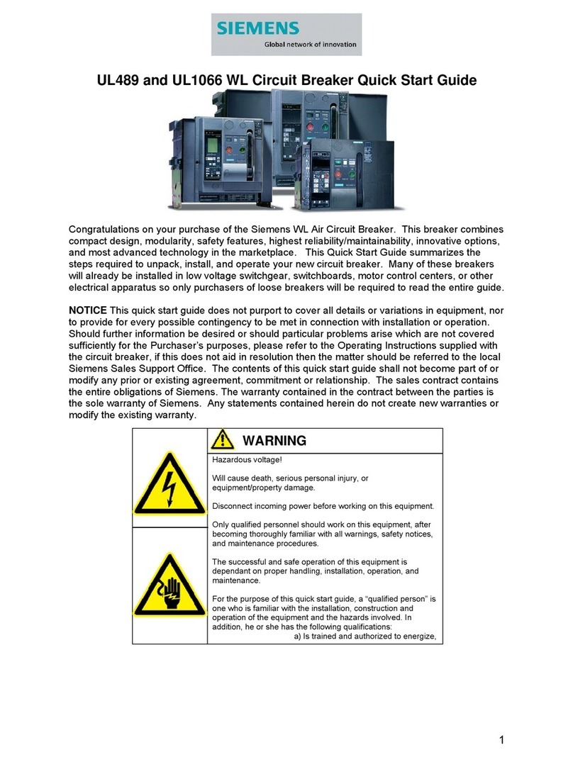 Siemens UL 489 quick start guide