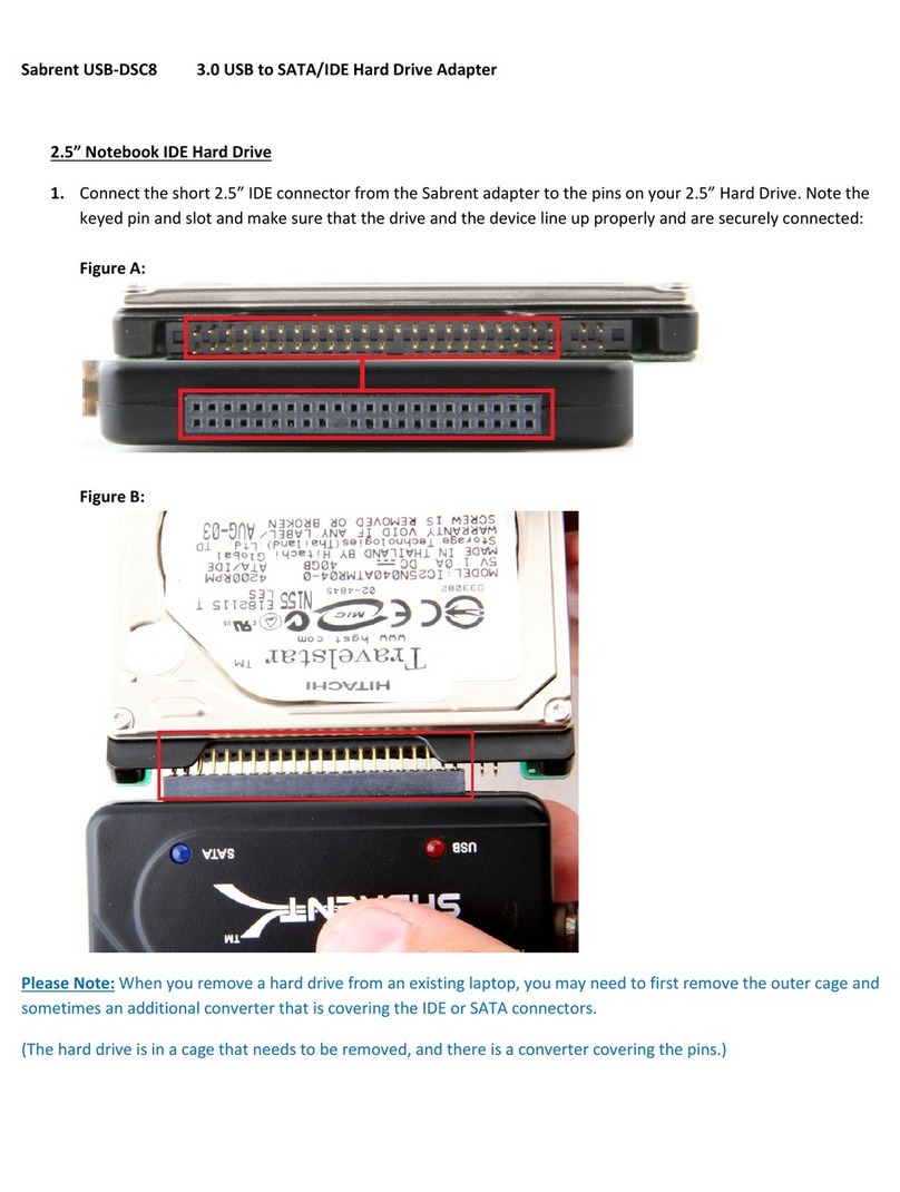 Hitachi Sabrent USB-DSC8 User manual