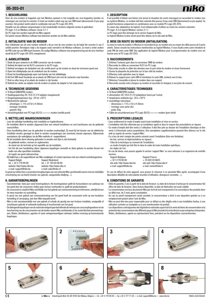 Niko 05-203-01 user manual