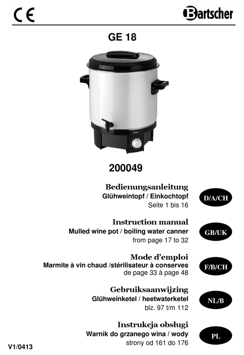 Bartscher GE 18 instruction manual