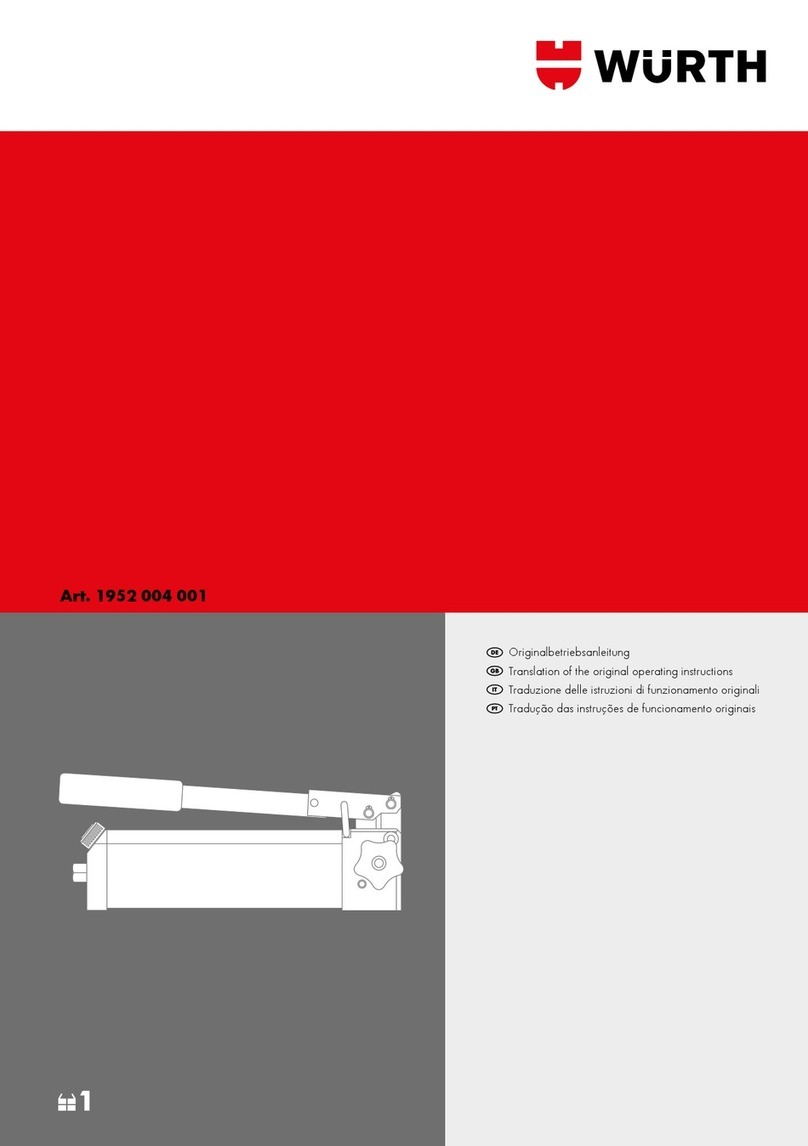 Würth 1952 004 001 Translation of the original operating instructions Würth 1952 004 001 Translation of the original operating instructions