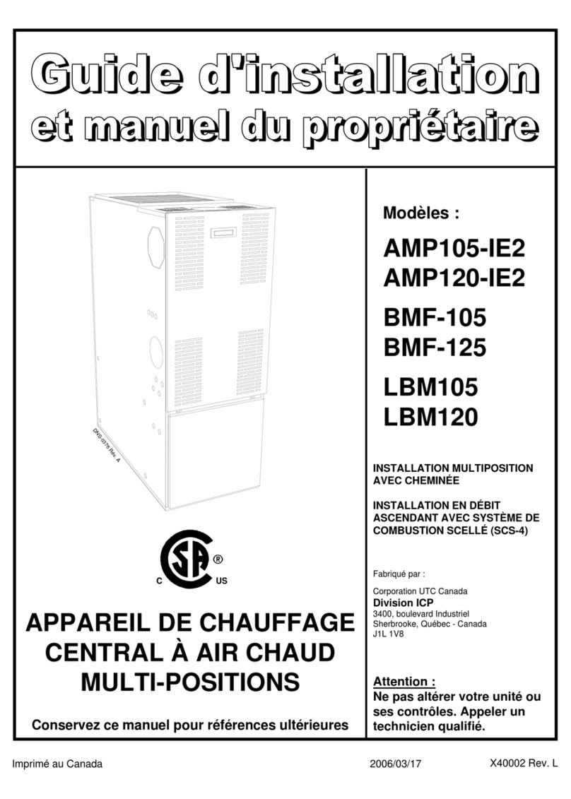 ICP AMP105-IE2 Installation instructions and homeowner's manual ICP AMP105-IE2 Installation instructions and homeowner's manual