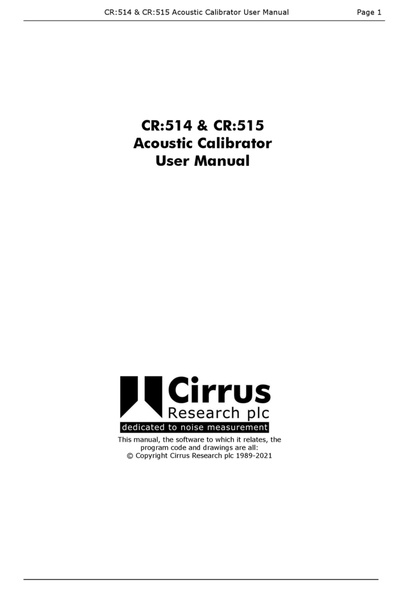 Cirrus Research CR:514 user manual