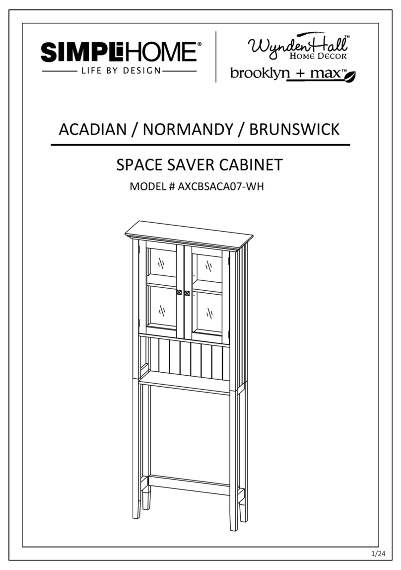 Simpli Home Wyndenhall Brooklyn + Max AXCBSACA07-WH manual Simpli Home Wyndenhall Brooklyn + Max AXCBSACA07-WH manual