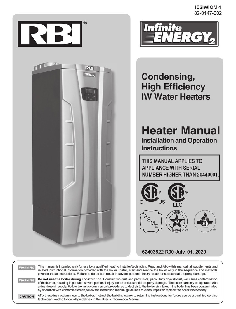 RBI Infinite Energy2 IW199 Installation and operation instructions