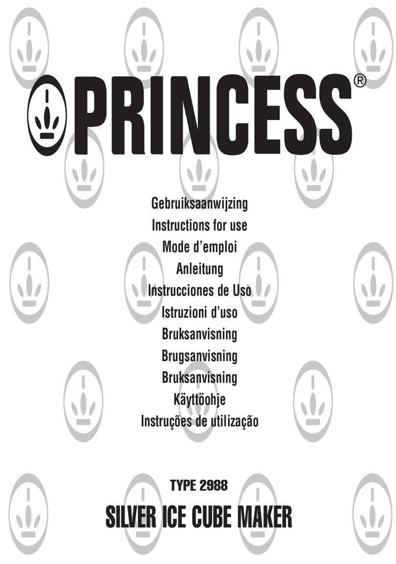 Princess SILVER ICE CUBE MAKER Instructions for use