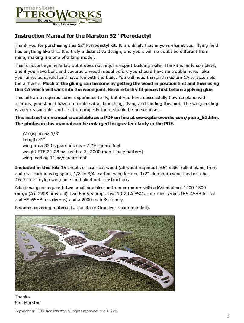 marston PteroWorks 52" Pterodactyl instruction manual