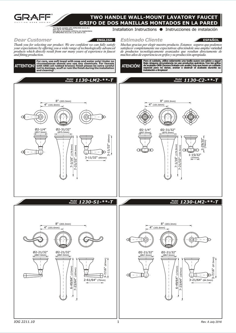Graff 1130-LM2 T Series installation instructions Graff 1130-LM2 T Series installation instructions