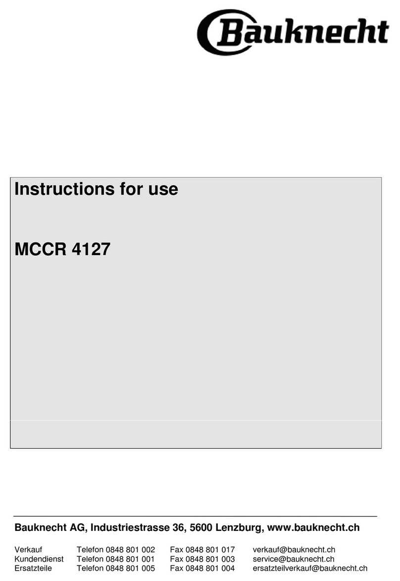 Bauknecht MCCR 4127 User manual