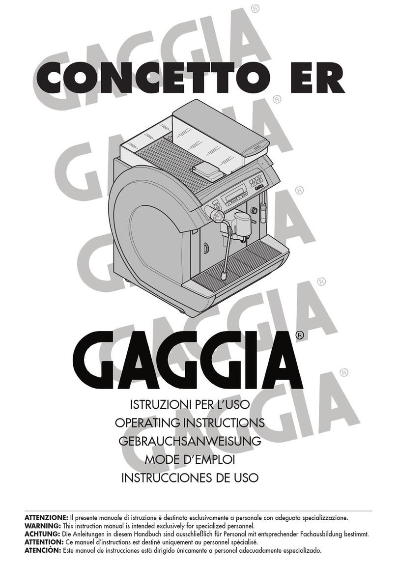 Gaggia CONCETTO ER operating instructions